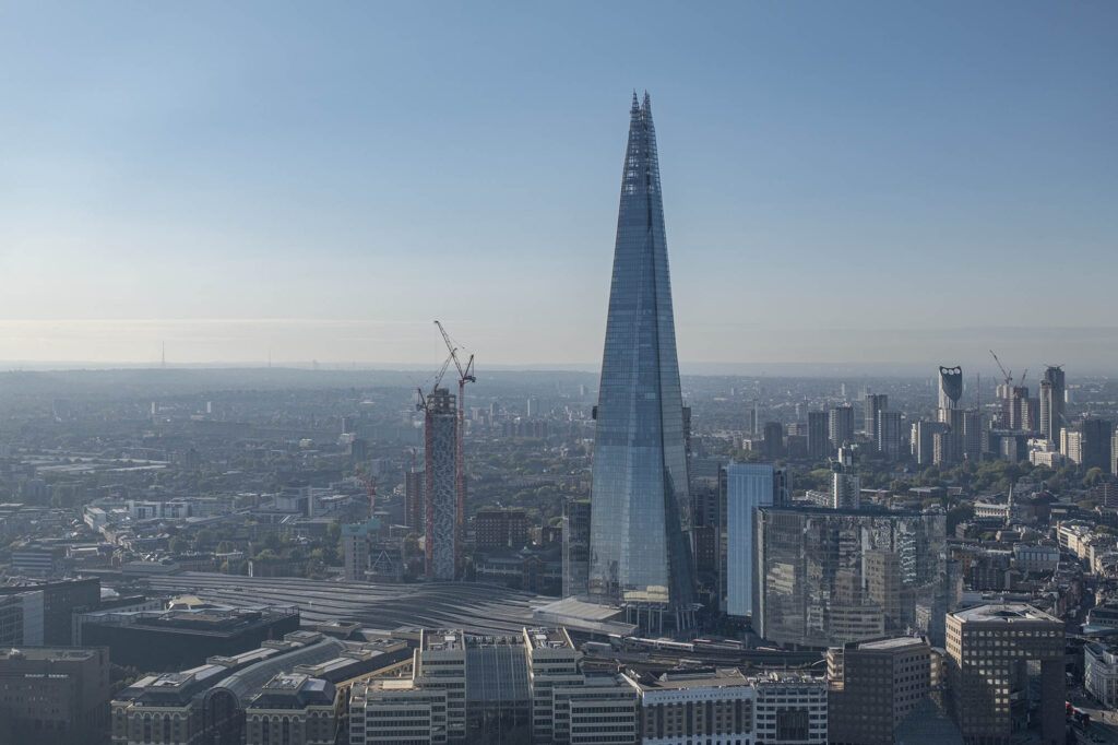 A photo of the Shard in London