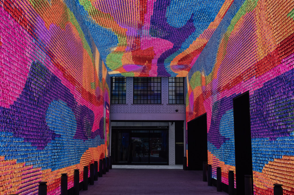 Digital display at the Outernet building in Soho, London