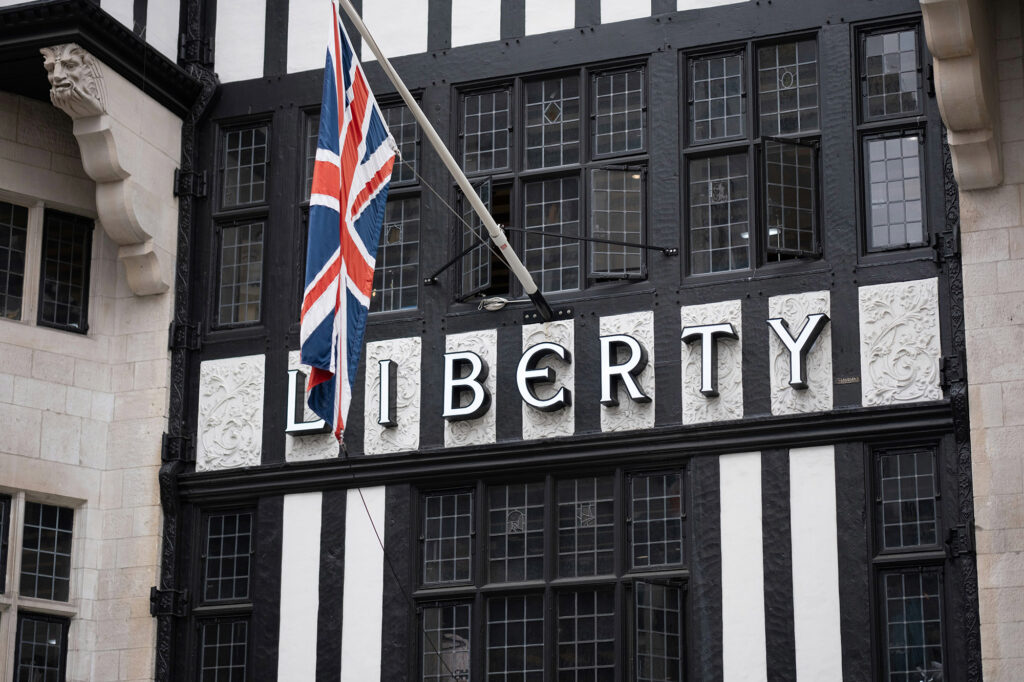 The entrance to iconic London store, Liberty